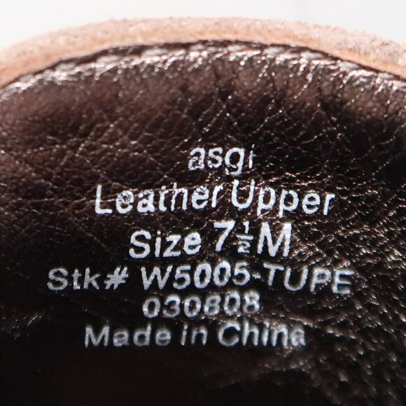 Asgi Beige Suede Leather Square Toe Heeled Chelsea Ankle Boots Booties 7.5 - Picture 10 of 16